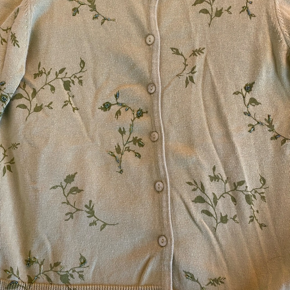 Y2K Express beaded green cardigan - Picture 2 of 12
